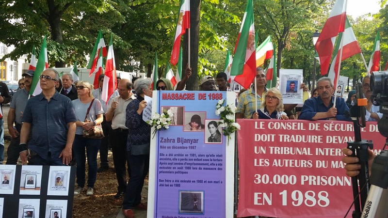 احتجاجات فى باريس ضد ممارسات ايران
