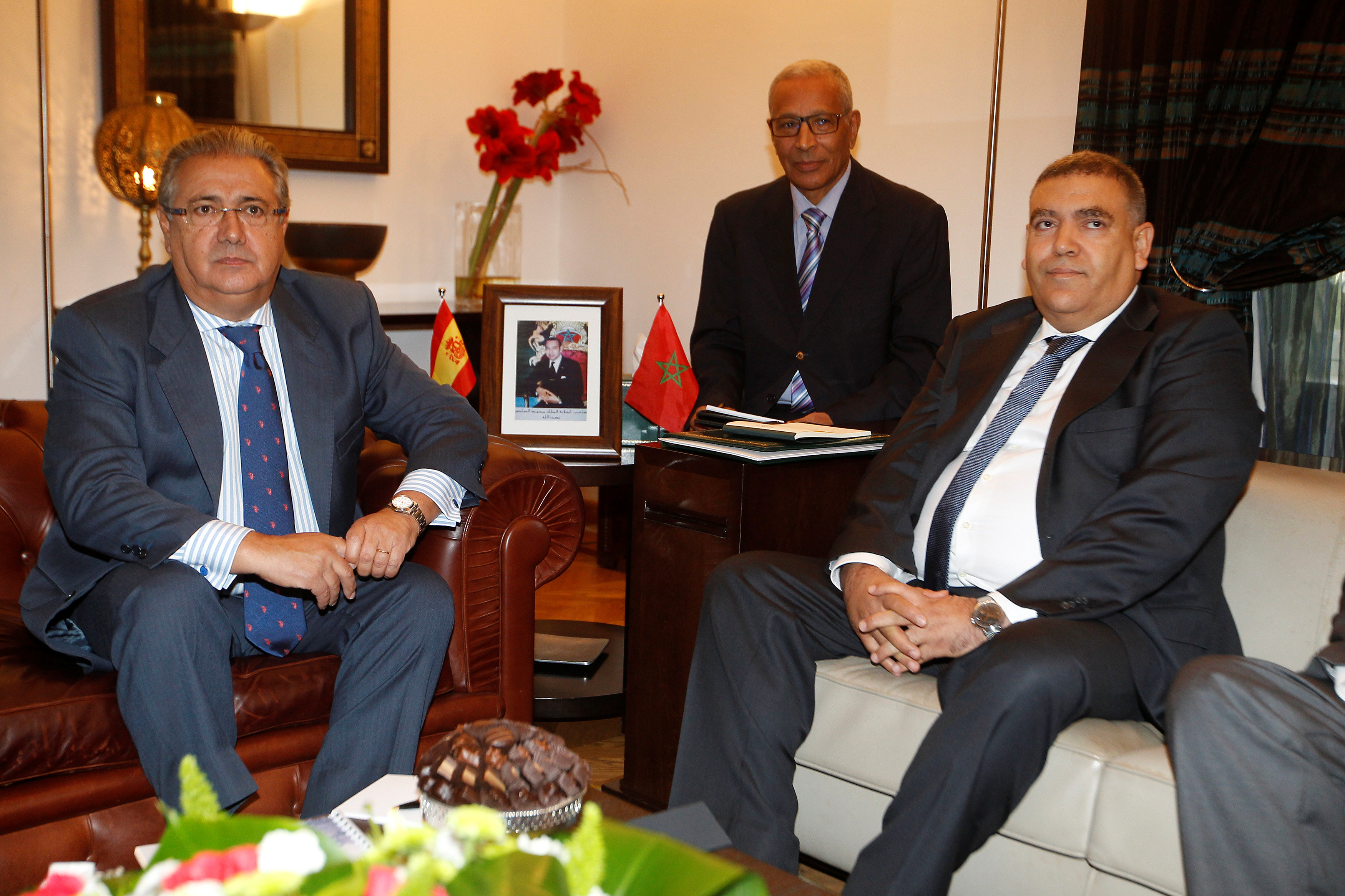 وزير الداخلية الإسبانى خوان إغناسيو مع نظيره المغربى