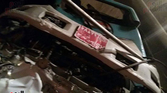 حادث تصادم أتوبيس وسيارة ببنى سويف (3)