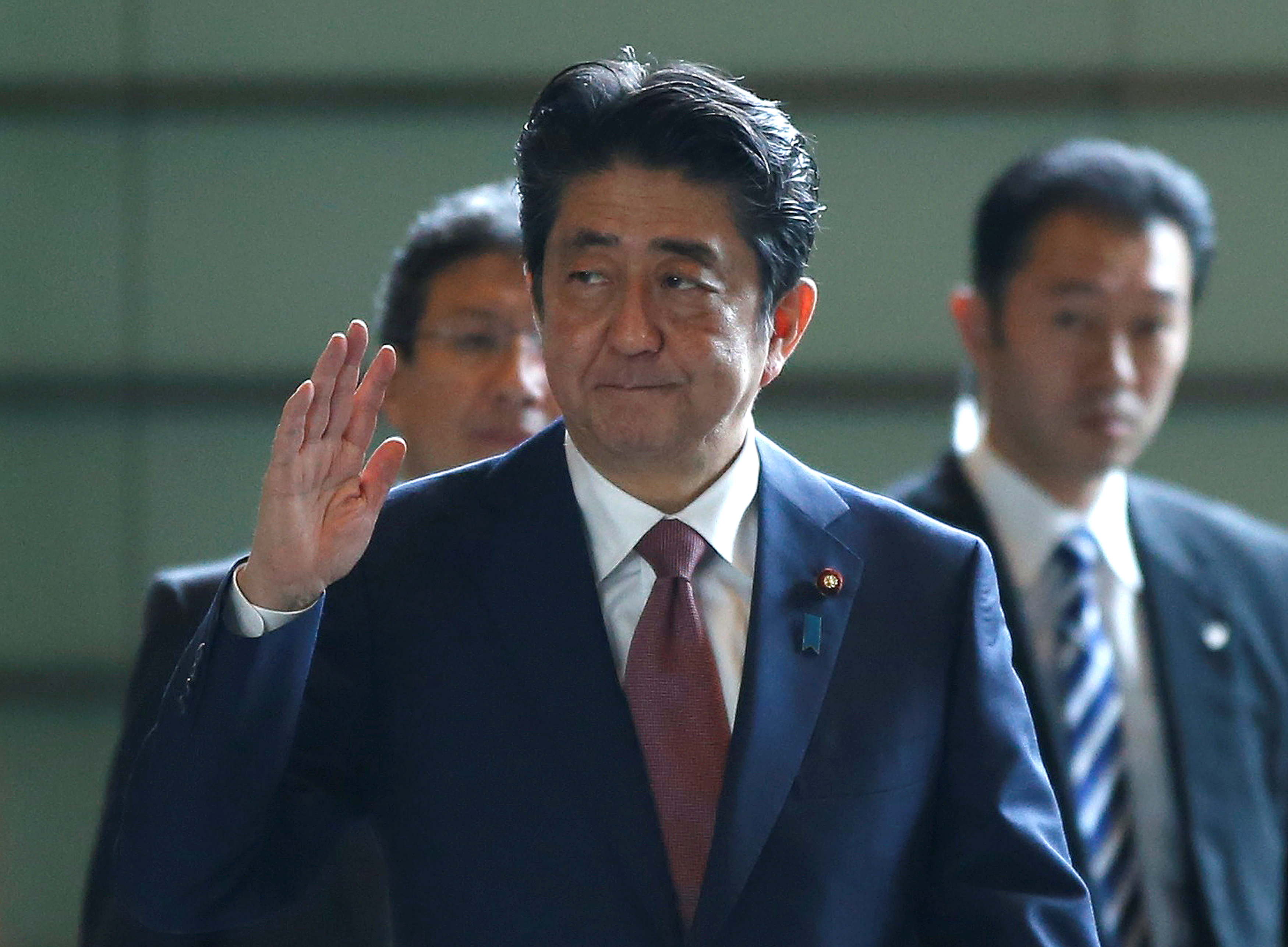 وصل رئيس الوزراء اليابانى شينزو ابي إلى مقر إقامته