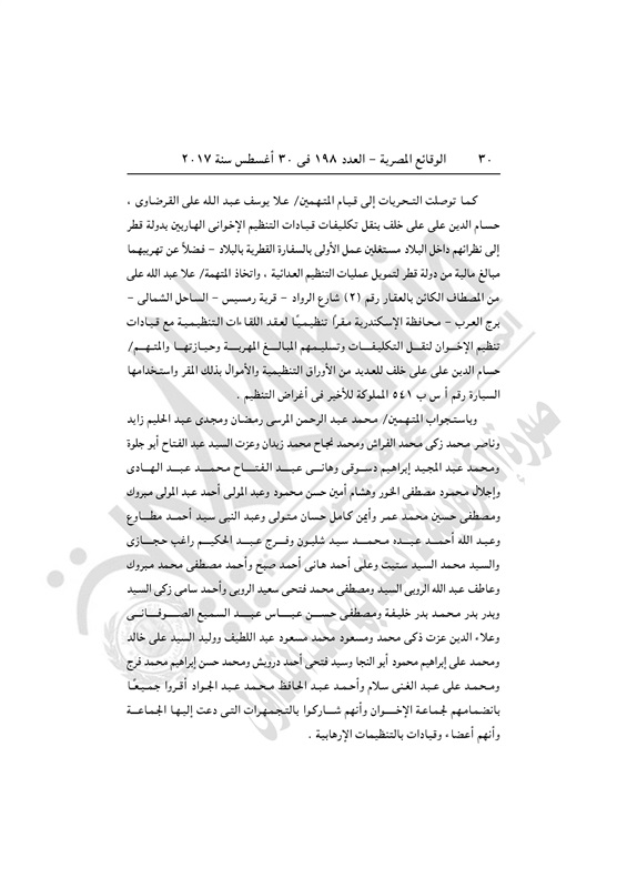 الجريدة الرسمية تنشر قرار إدراج 296 إخوانيا بينهم محمود عزت بقوائم الإرهاب (24)