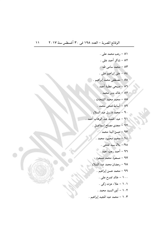 الجريدة الرسمية تنشر قرار إدراج 296 إخوانيا بينهم محمود عزت بقوائم الإرهاب (5)