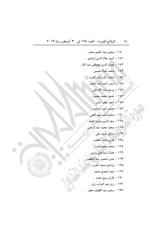 الجريدة الرسمية تنشر قرار إدراج 296 إخوانيا بينهم محمود عزت بقوائم الإرهاب (8)