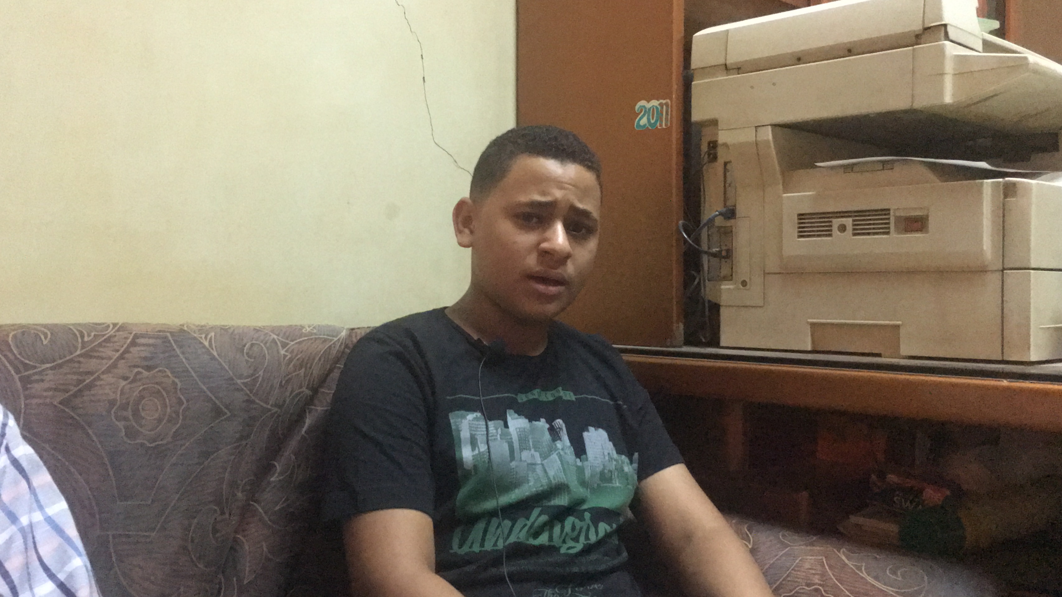 الطفل محمد ابراهيم اثناء حديثه لليوم السابع  (2)
