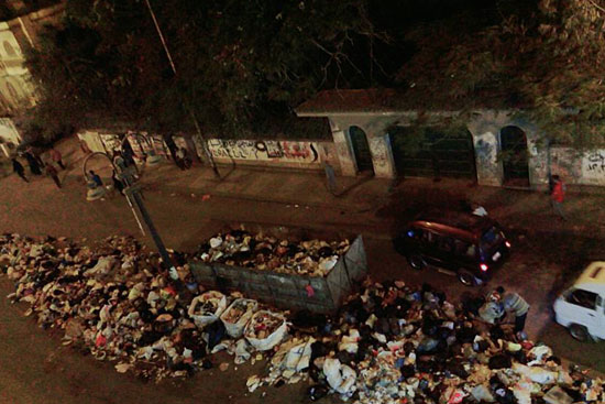 القمامة المنتشرة فى شوارع الإسكندرية