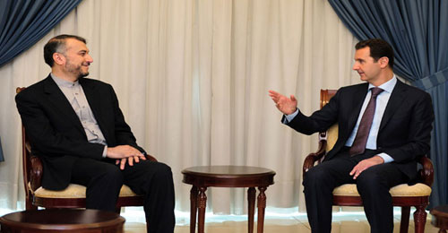 الرئيس السوري بشار الأسد يستقبل عبد اللهيان