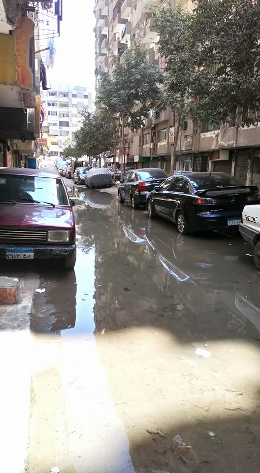 مياه المجارى فى شارع مساكن الشروق