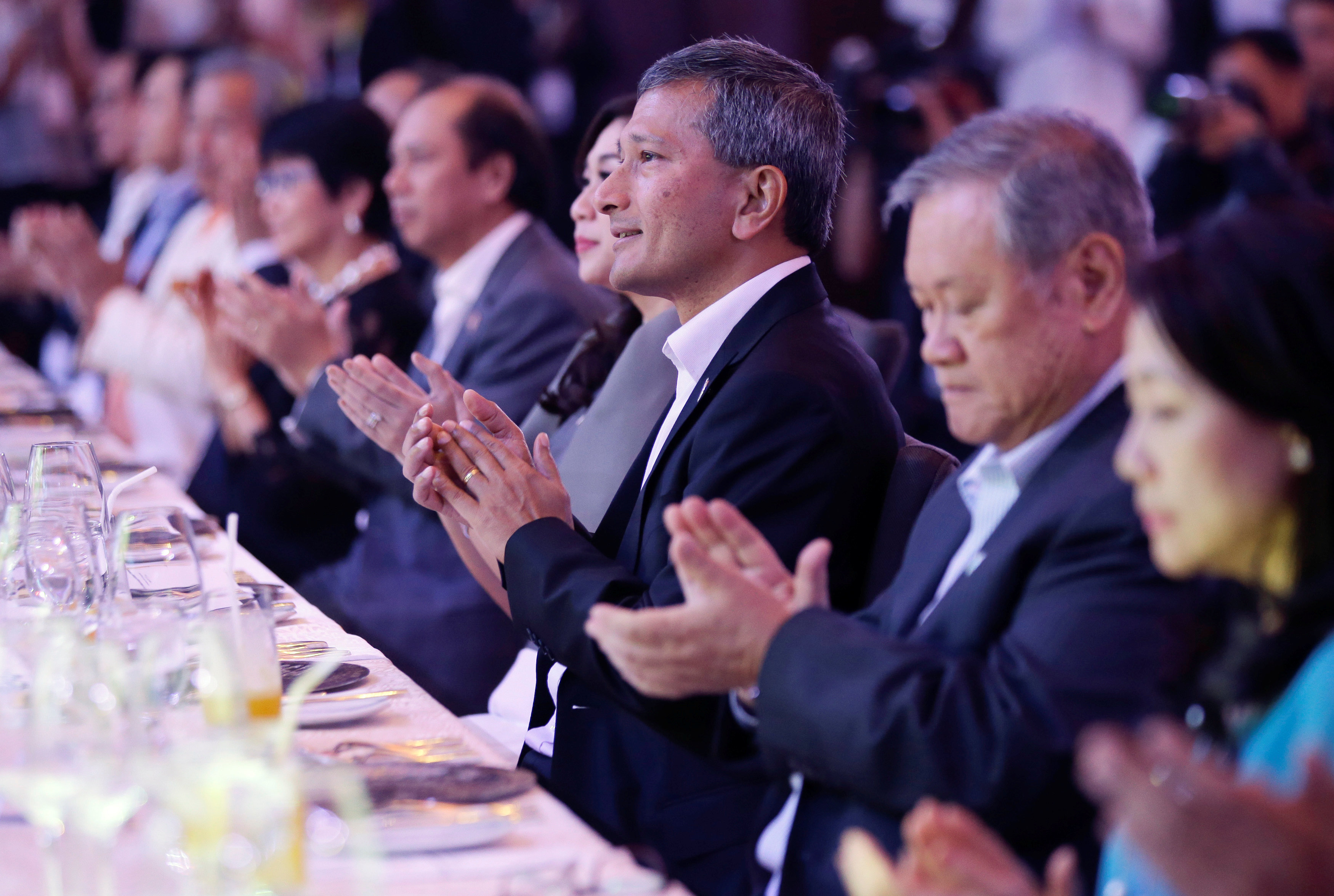 وزير الخارجية السنغافورى خلال حفل افتتاح اجتماع آسيان