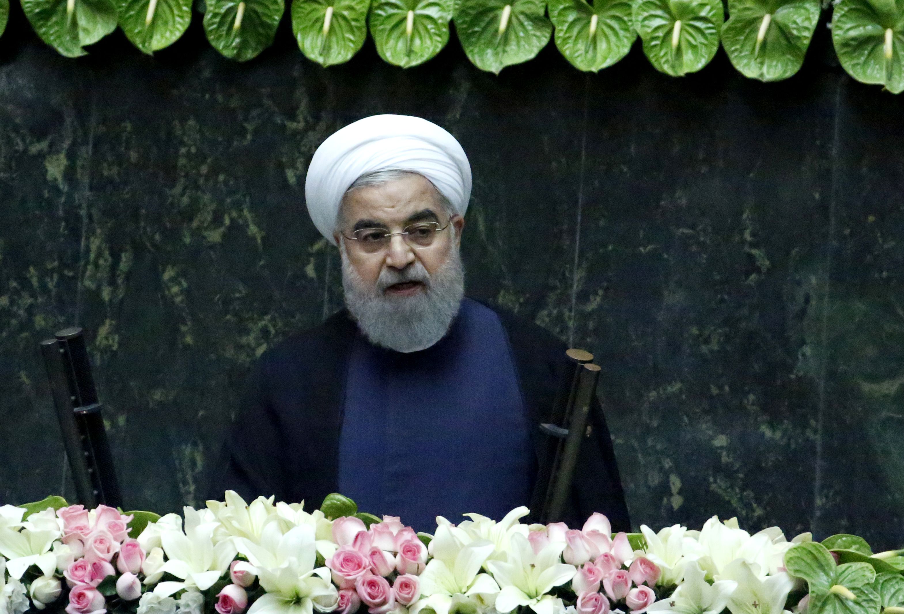الرئيس الإيرانى خلال حفل أداء اليمين الدستورية