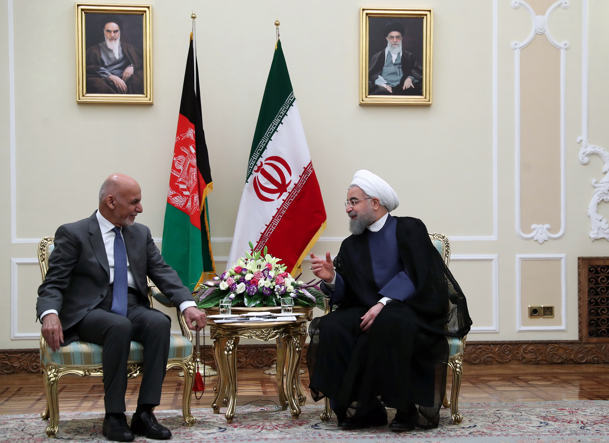 روحانى والرئيس الأفغانى فى طهران