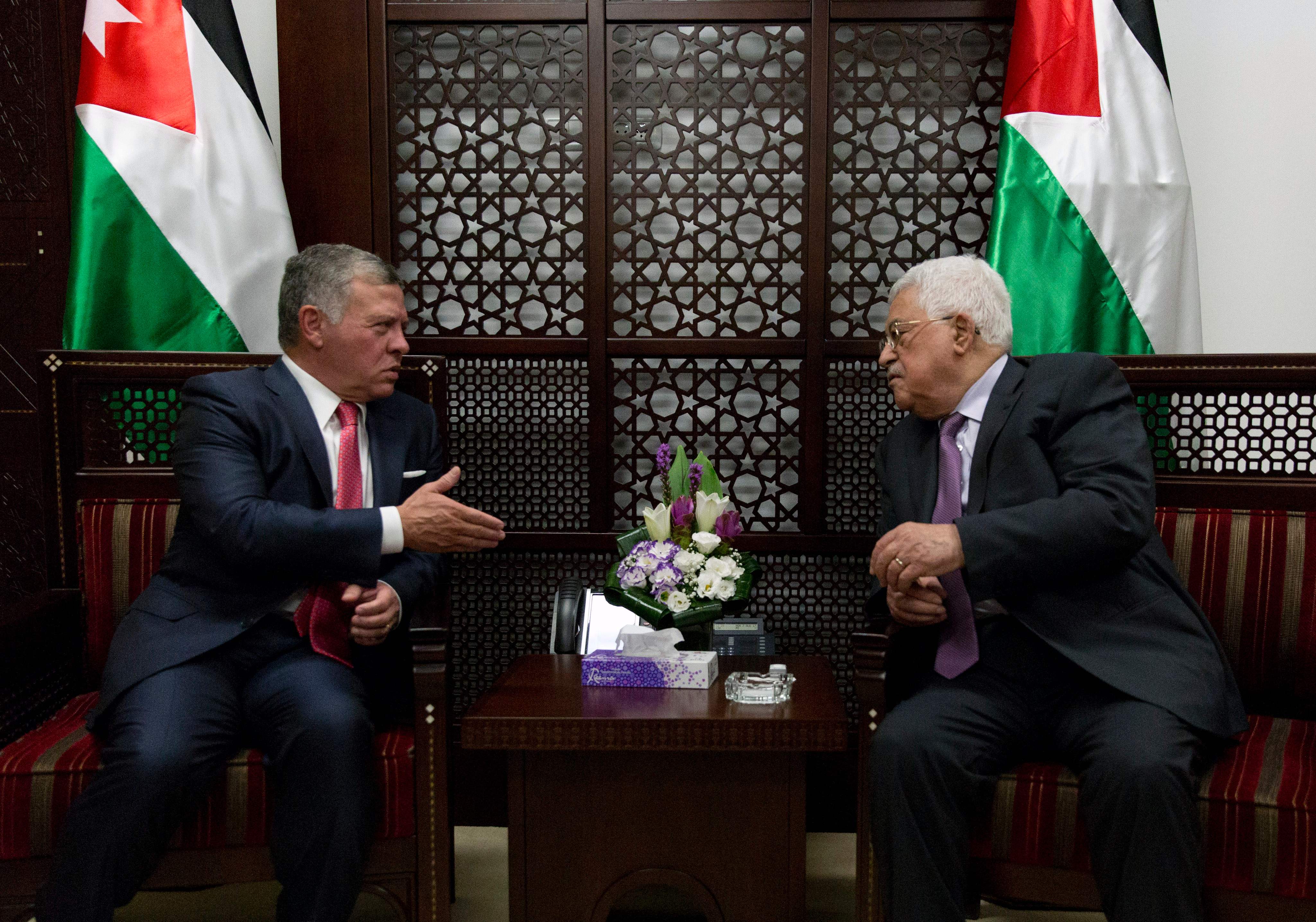 مباحثات ثنائية بين ملك الأردن والرئيس الفلسطينى