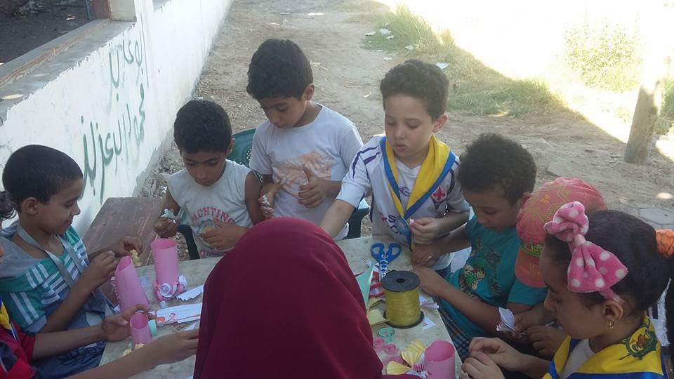 5- تدريب الطلائع والكشافين  على الاعمال اليدويه البسيطة