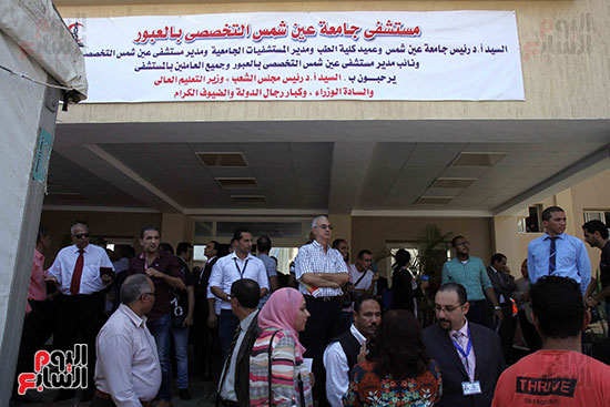 بالصور رئيس البرلمان يصل مستشفى عين شمس التخصصى بالعبور لافتتاح