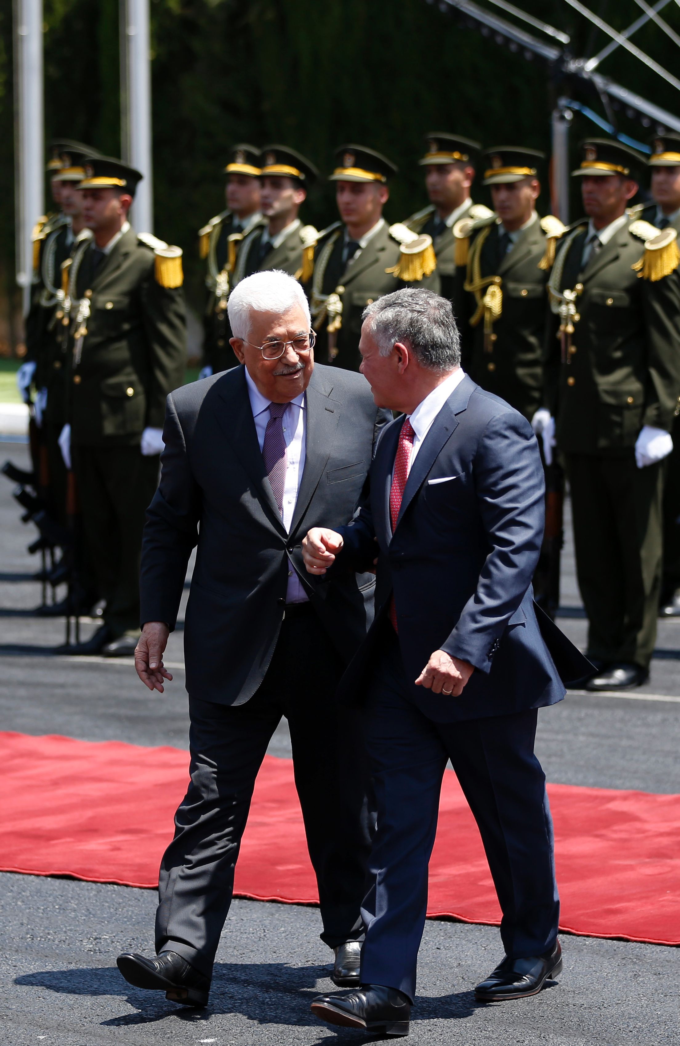 نقاش بين ملك الأردن ورئيس فلسطين بالضفة الغربية
