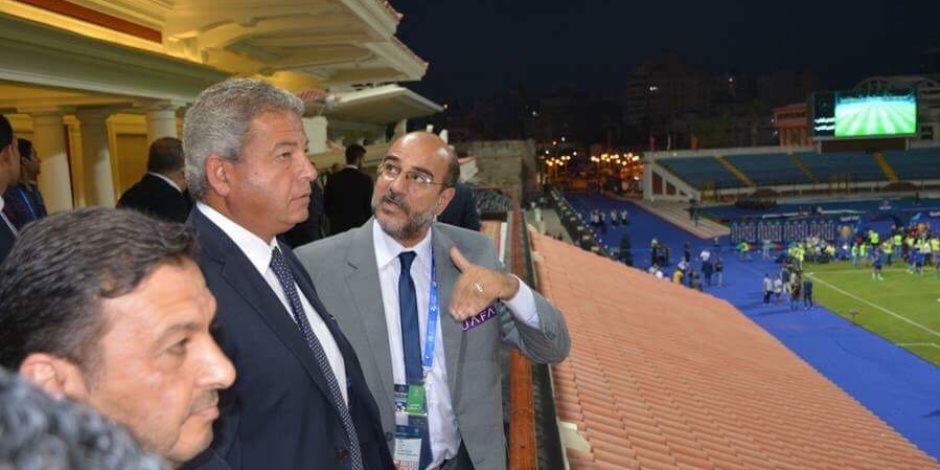 وزير الرياضة فى نهائى البطولة العربية