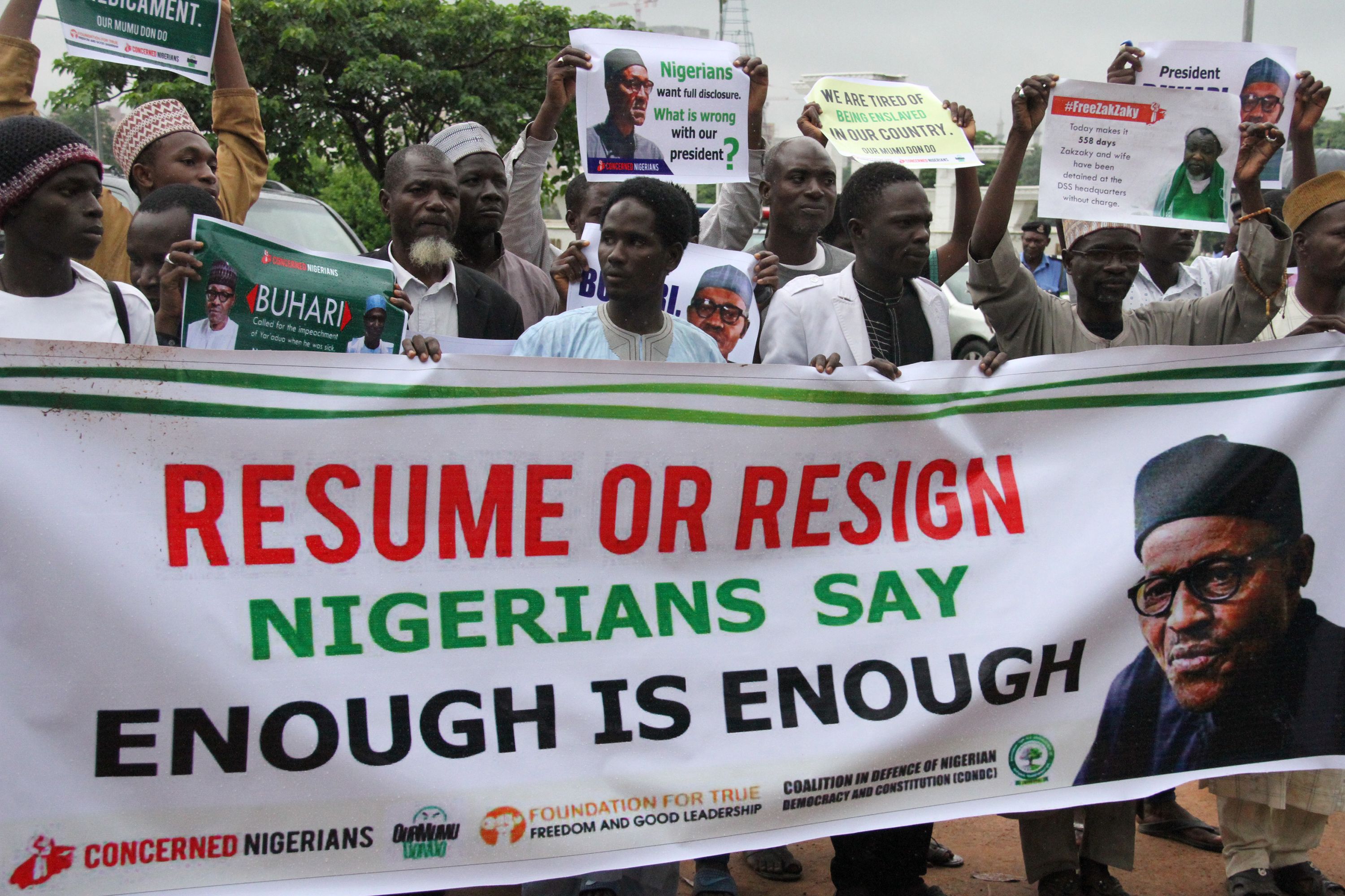 مظاهرات ضد الرئيس النيجيري