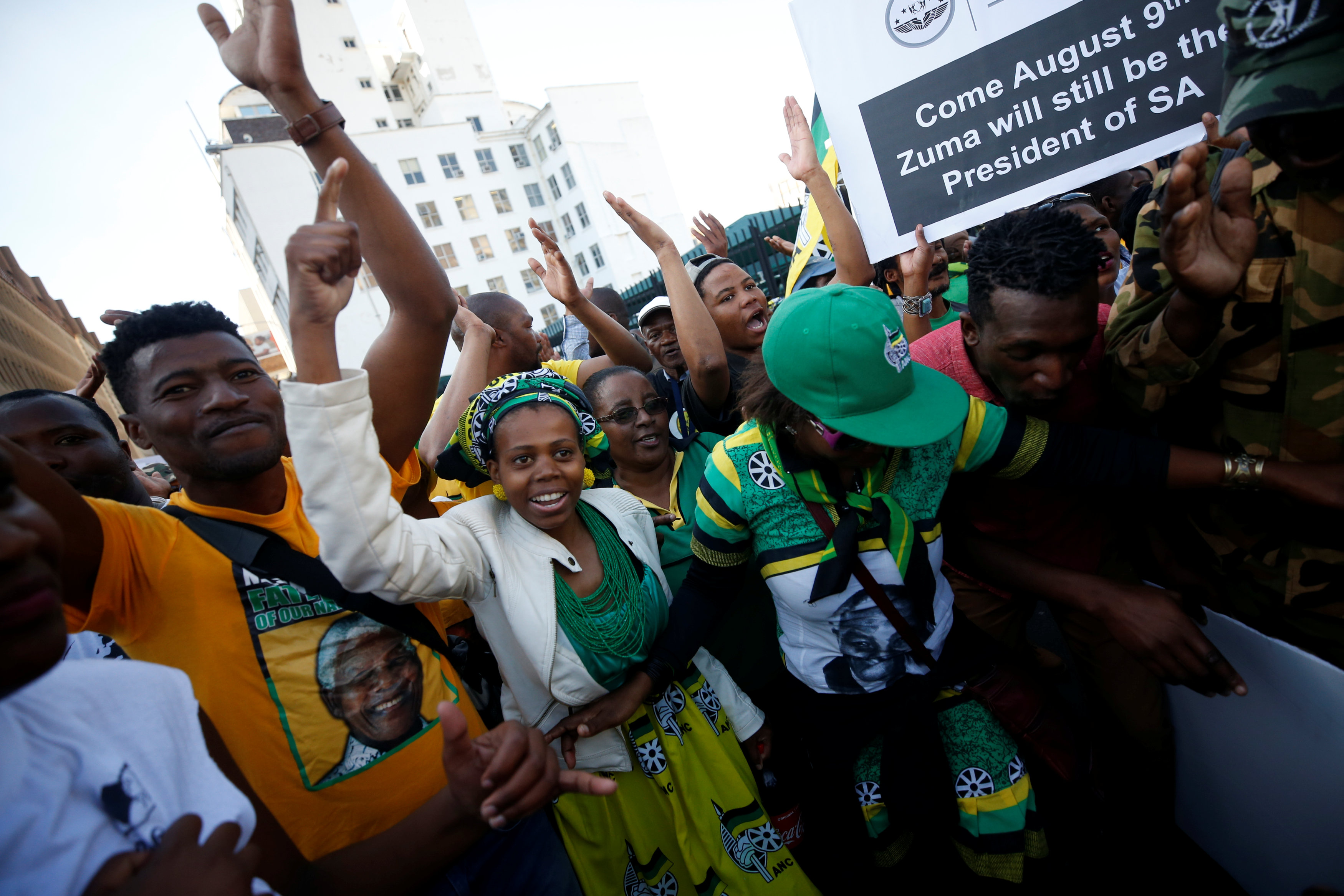 مظاهرة مؤيدة لرئيس جنوب أفريقيا