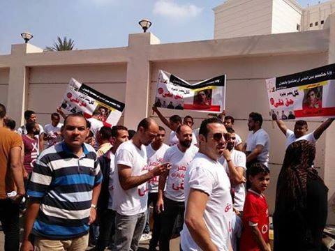 بالصور.. أهالي بنها ينظمون مسيرة قبل محاكمة المتهمين بقتل عروس كفر الجزار (4)