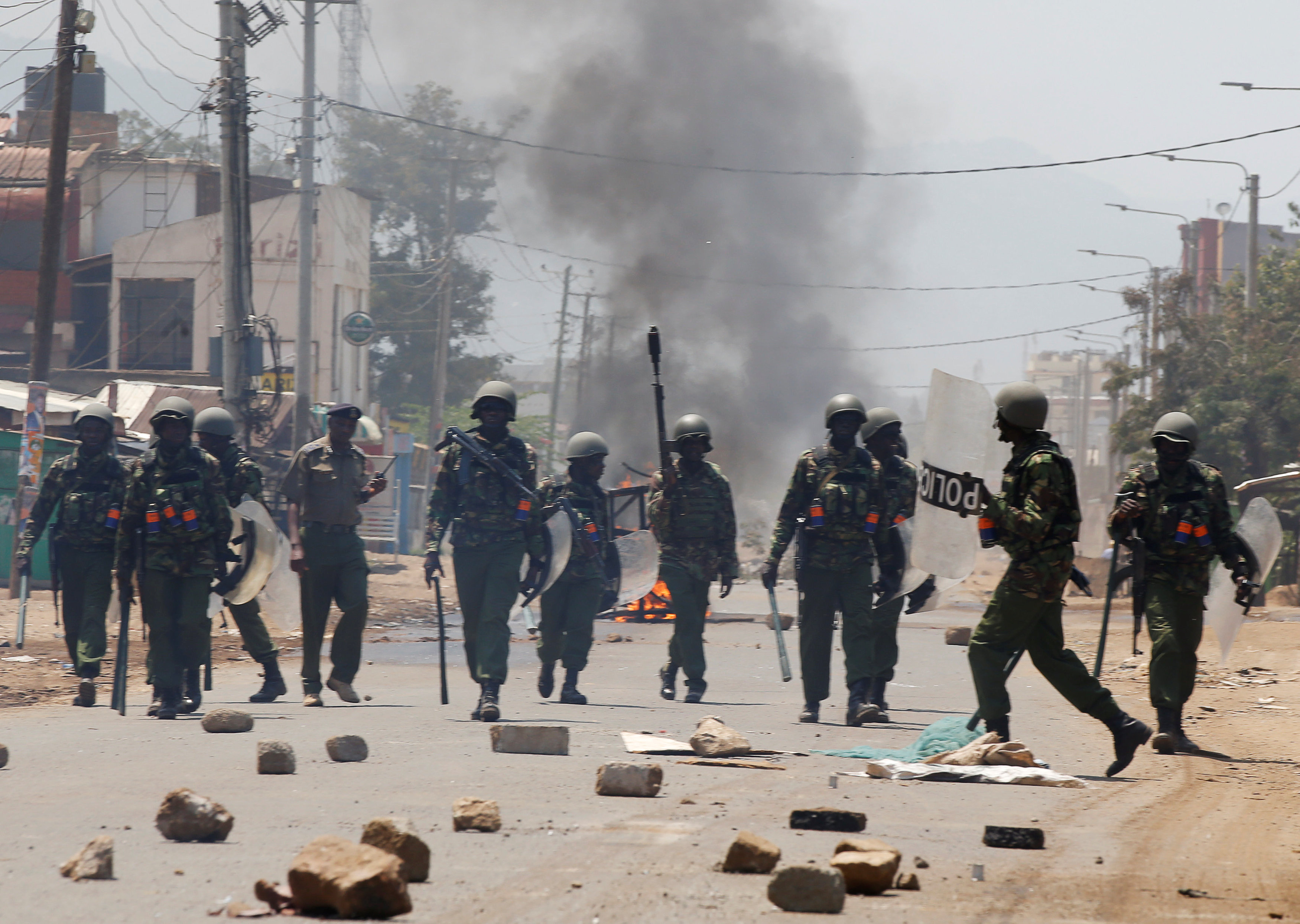 قوات الشرطة فى كينيا وسط أعمال عنف