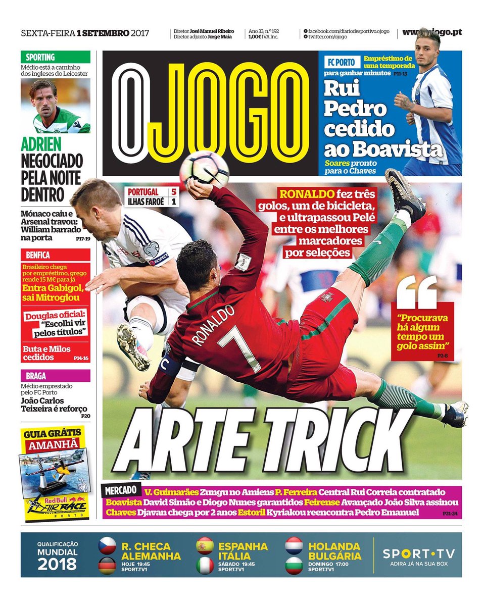 كريستيانو رونالدو يتصدر غلاف صحيفة أوجوجو