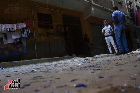 اثار مداهمه الارهاب فى ارض اللوا (2)