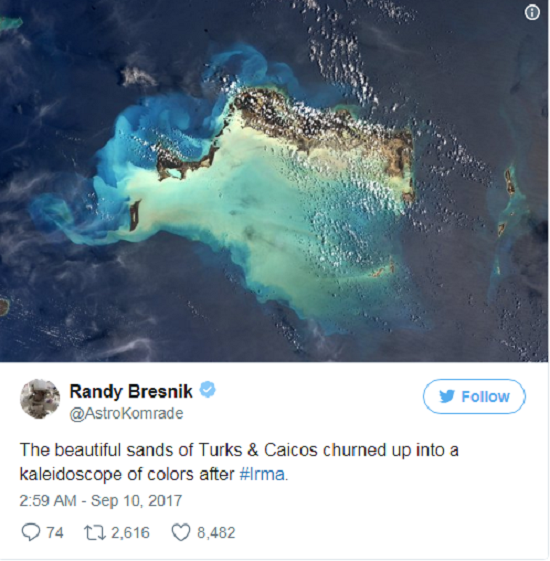 جزر تورك وكايكوس بعد إعصار إرما