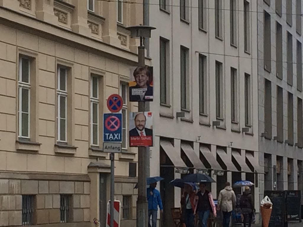 شوارع برلين بالكاد تشهد بعض الدعايا الإنتخابية