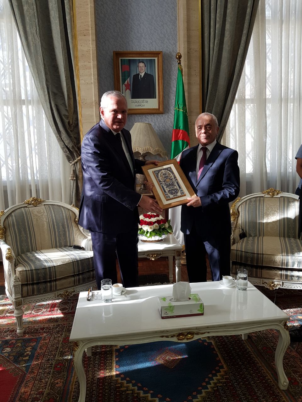 العرابى يلتقى رئيس البرلمان الجزائرى (1)