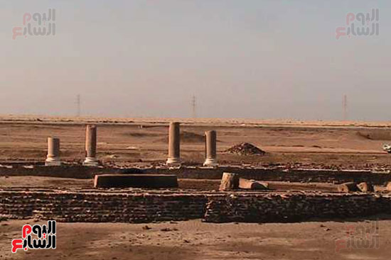 جانب من أثار "الفرما" الآثرية التى تقع شرق بورسعيد