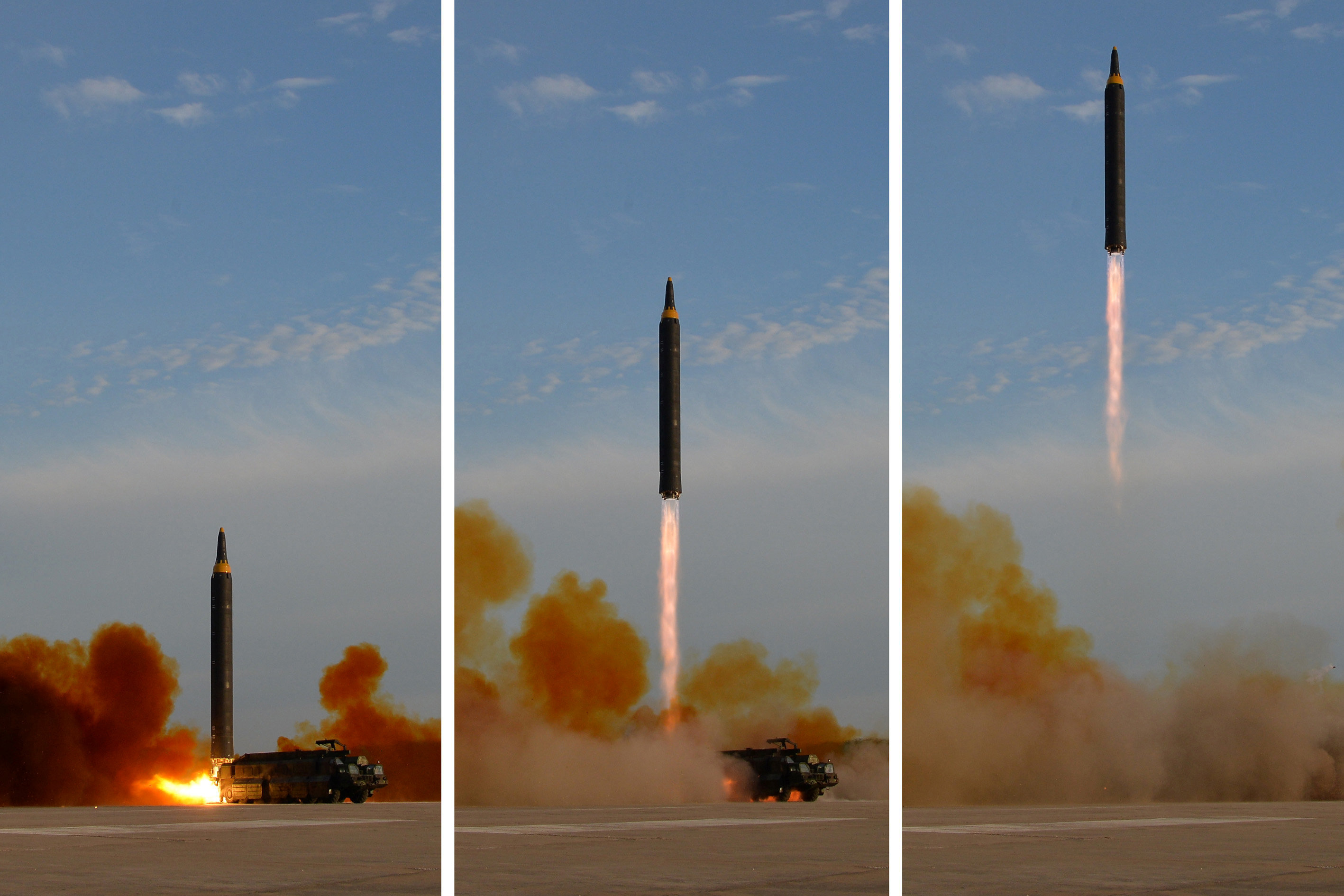 مراحل إطلاق صاروخ باليستى فى كوريا الشمالية