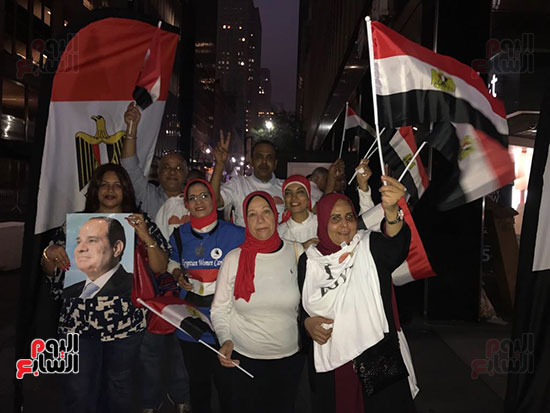 استقبال السيسى فى نيويورك - الجالية المصرية (6)