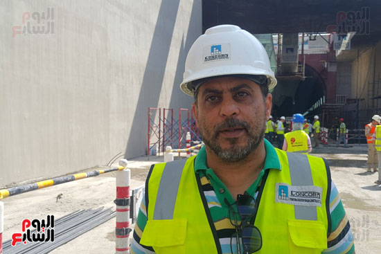 المهندس محمد يحى مسئول تنفيذ الاعمال بالأنفاق