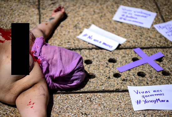 مظاهرة لنساء عاريات بالمكسيك للتنديد بالعنف ضد المرأة