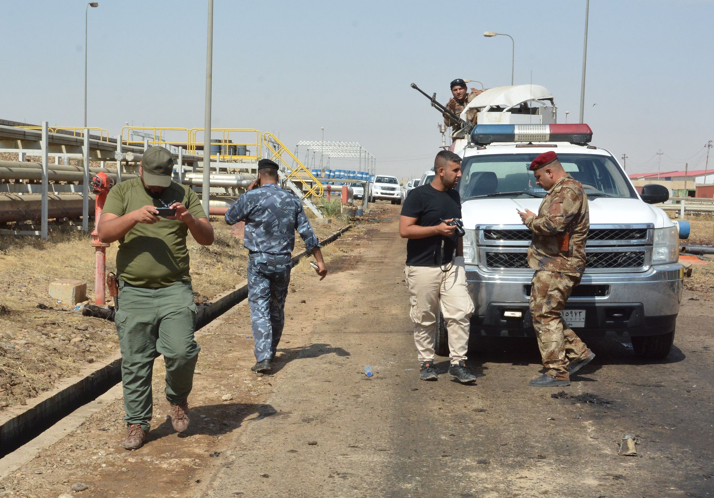جانب من تواجد الشرطة العراقية