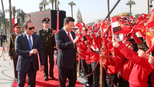 الرئيس الصينى خلال زيارة سابقة لمصر