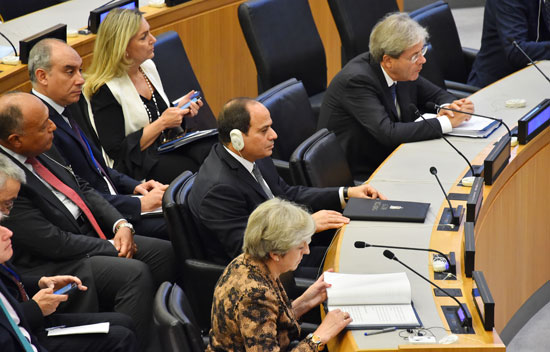 الرئيس السيسى يطرح على الأمم المتحدة 4 شروط لتسوية شاملة فى ليبيا (1)
