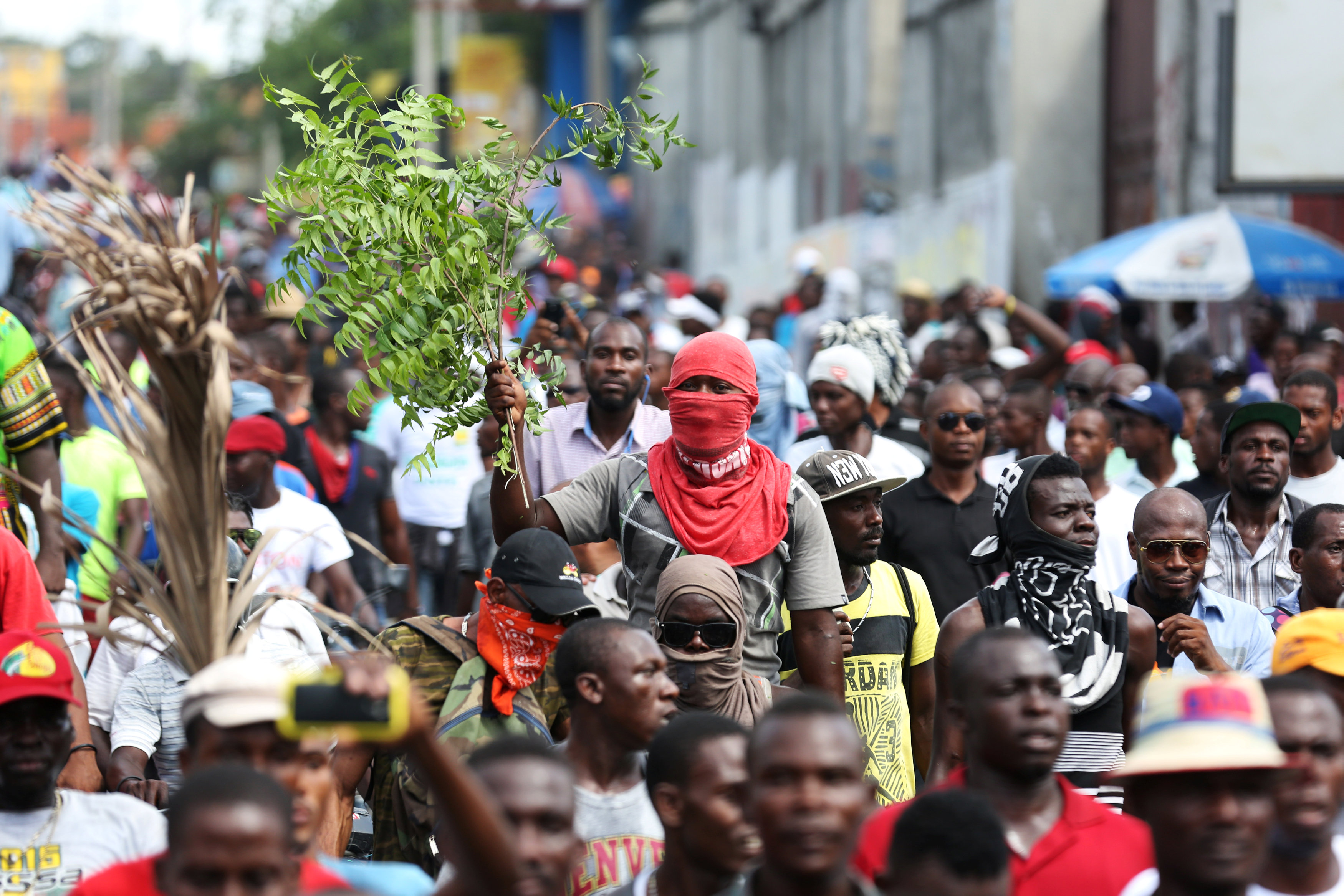 جانب من احتجاجات هايتى