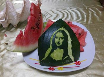 موناليزا على البطيخ