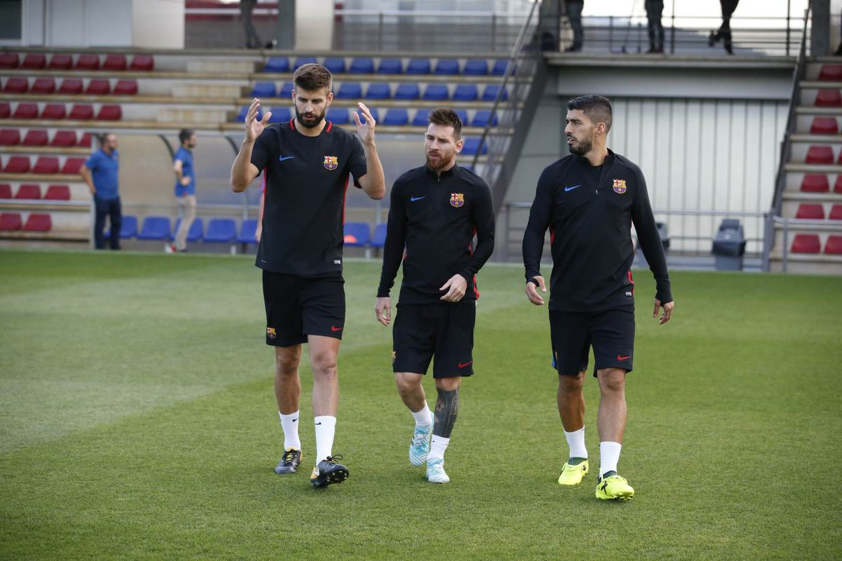 جانب من التدريب الاخير لفريق برشلونة قبل لقاء جيرونا