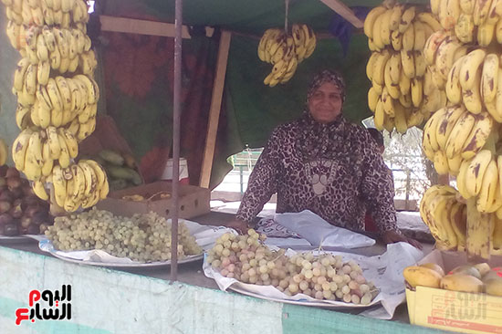 إحدى السيدات وهى تبيع الفاكهة 