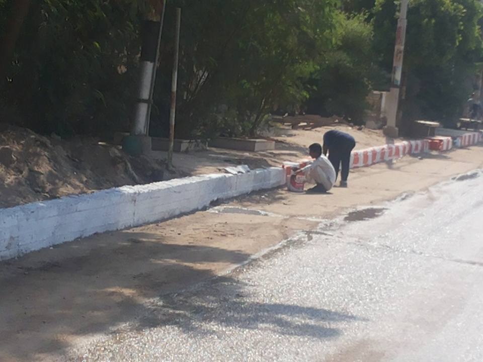 رفع القمامة وتراكمات الأتربة ودهان البلدورات بمدينة المراغة (5)