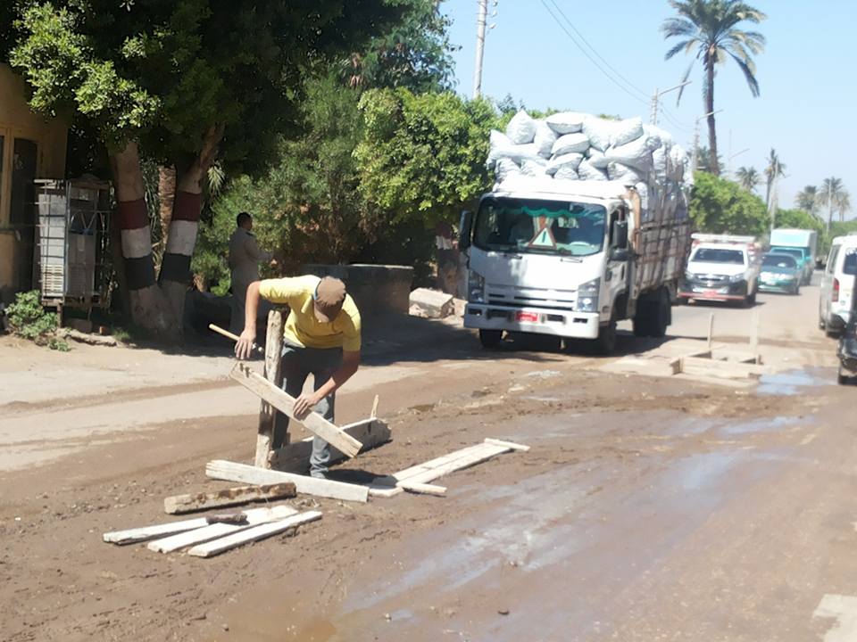 رفع القمامة وتراكمات الأتربة ودهان البلدورات بمدينة المراغة (12)