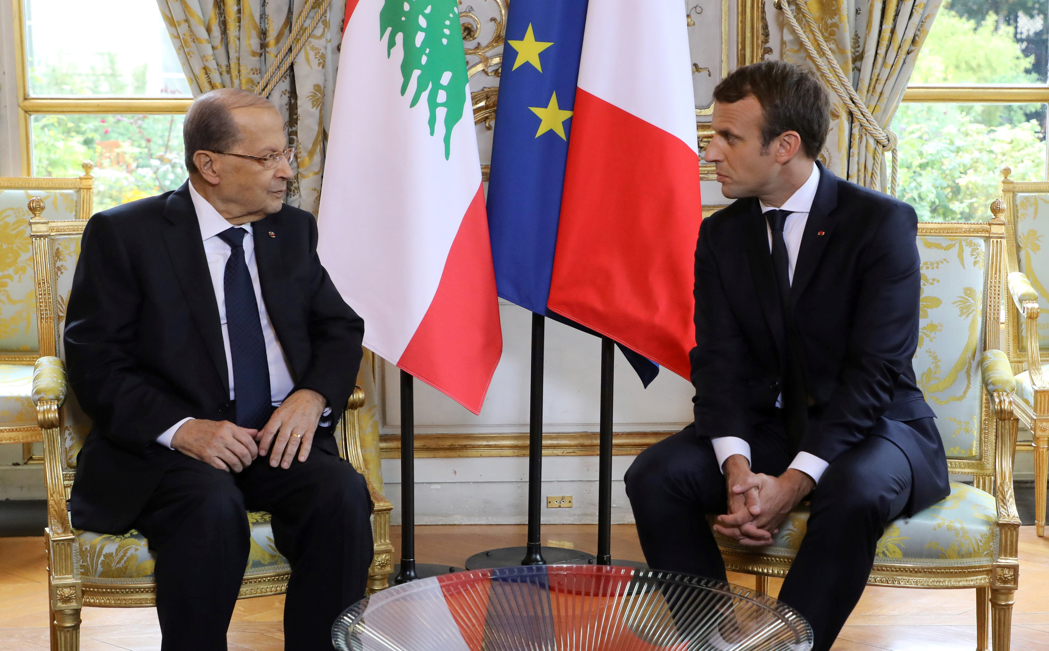 لقاء بين الرئيس الفرنسى ونظيره اللبنانى