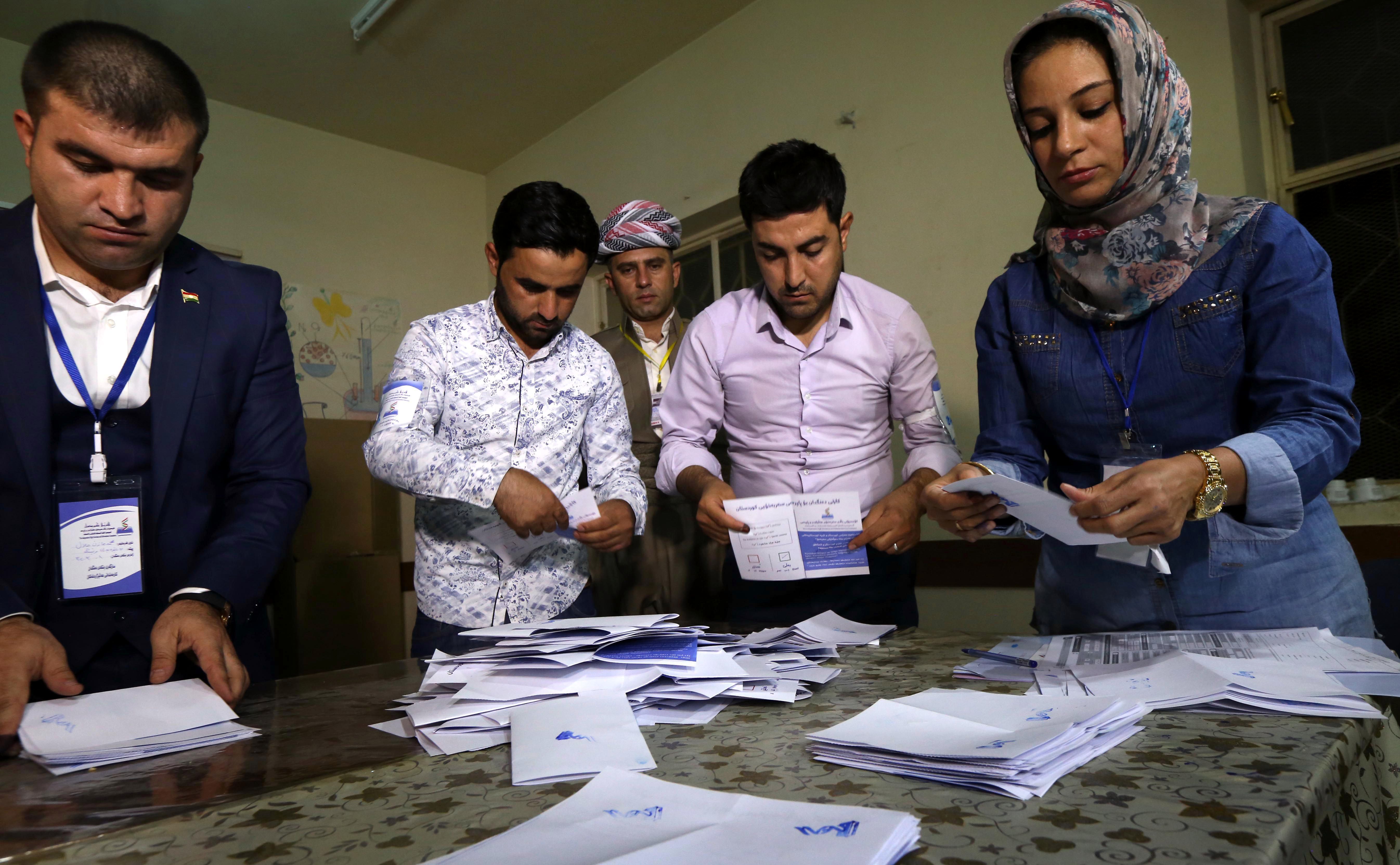 فرز أصوات استفتاء كردستان العراق