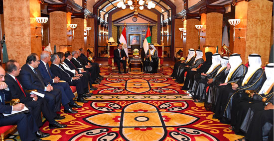 الرئيس السيسى يحضر المجلس الأسبوعى لولى عهد أبوظبى بالإمارات (6)
