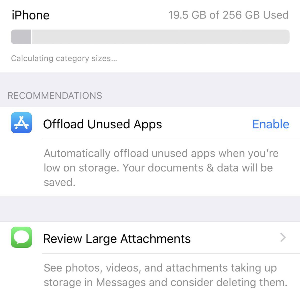 مساحة الملفات على الهاتف