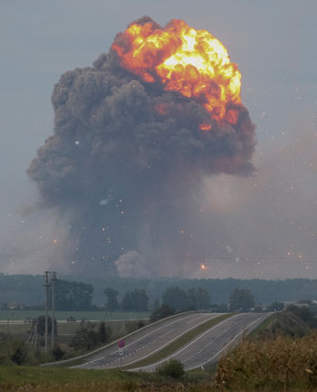 انفجارات فى اوكرانيا
