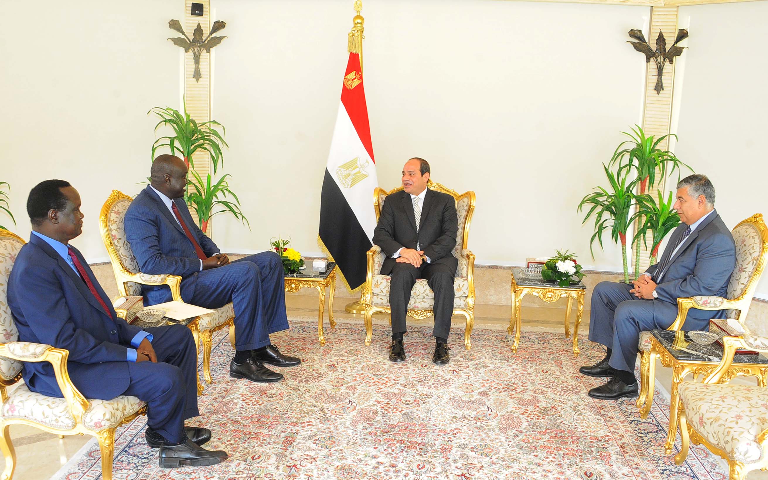 السيسى يتسلم رسالة من رئيس جنوب السودان ويؤكد مساندة مصر لاستقرار جوبا