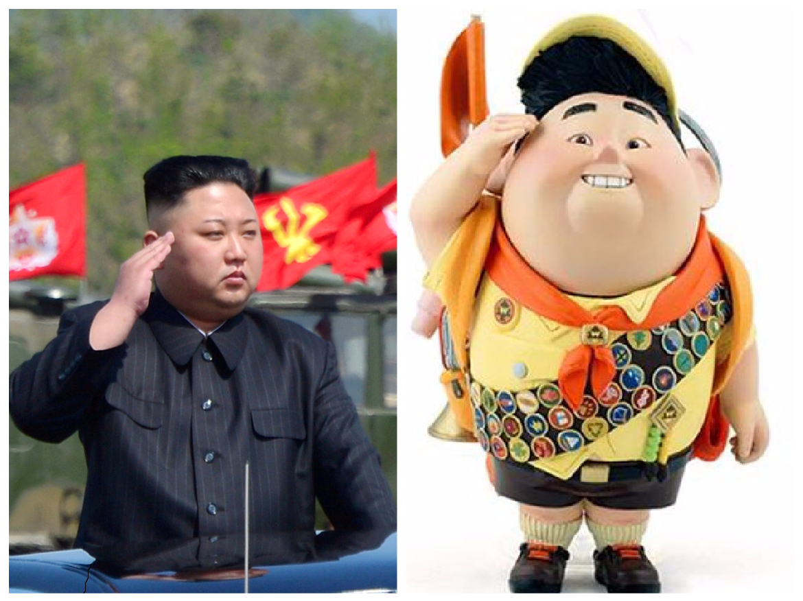 زعيم كوريا الشمالية وشخصية راسل