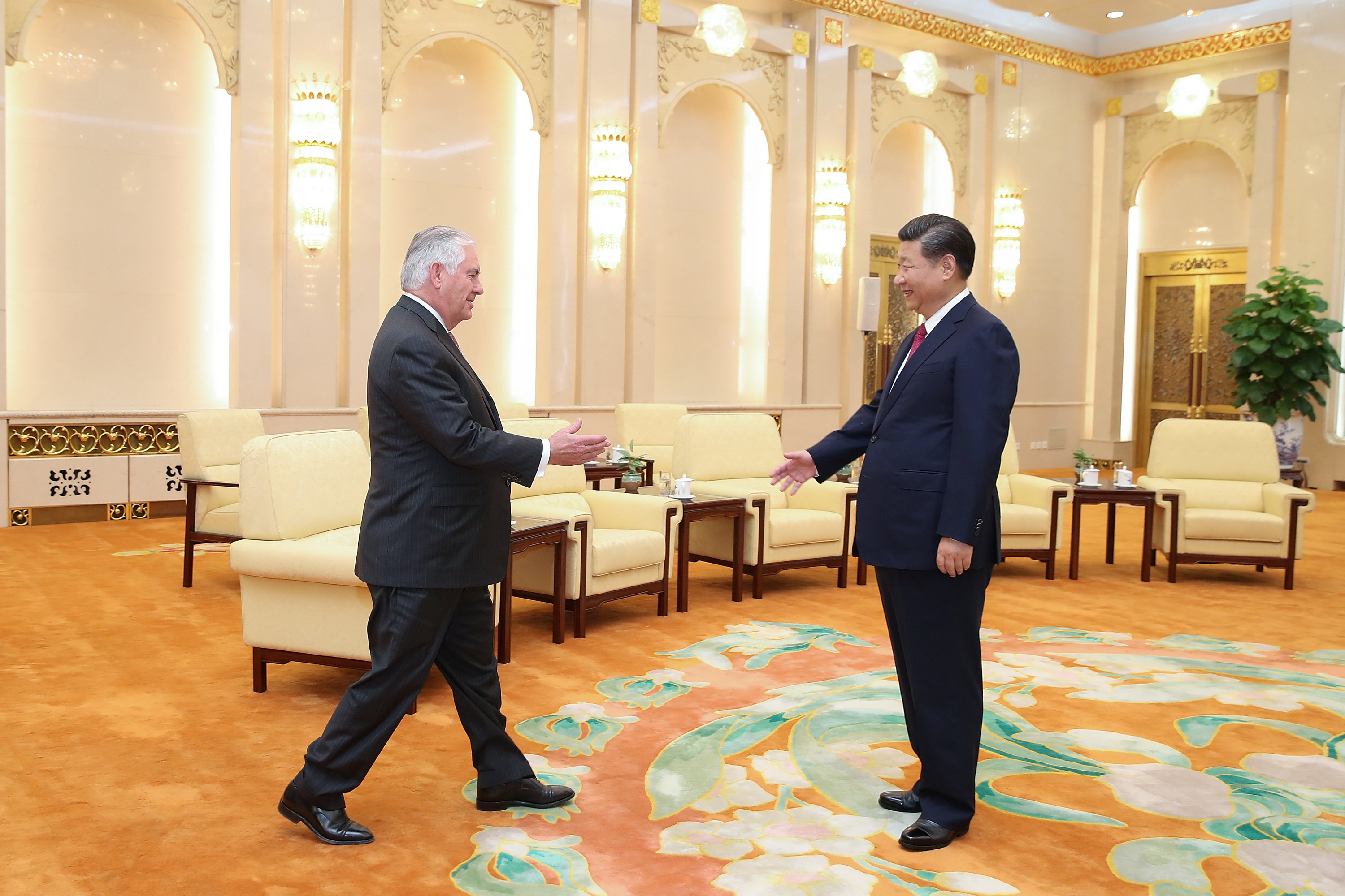 الرئيس الصينى يستقبل وزير الخارجية الأمريكى فى بكين